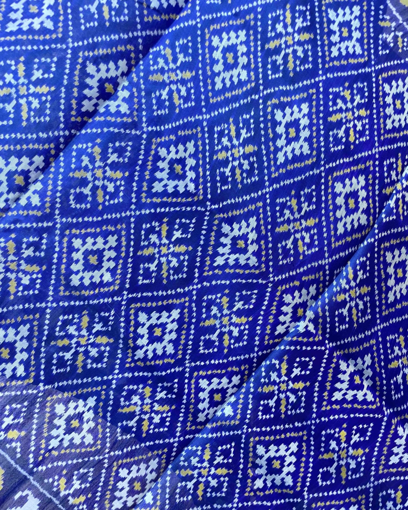 Blue Panchanda Designer Patola Dupatta - SindhoiPatolaArt