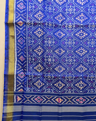 Blue Panchanda Designer Patola Dupatta - SindhoiPatolaArt