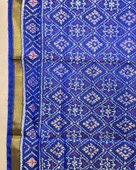 Blue Panchanda Designer Patola Dupatta - SindhoiPatolaArt
