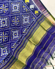 Blue Panchanda Designer Patola Dupatta - SindhoiPatolaArt