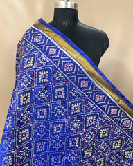Blue Panchanda Designer Patola Dupatta - SindhoiPatolaArt