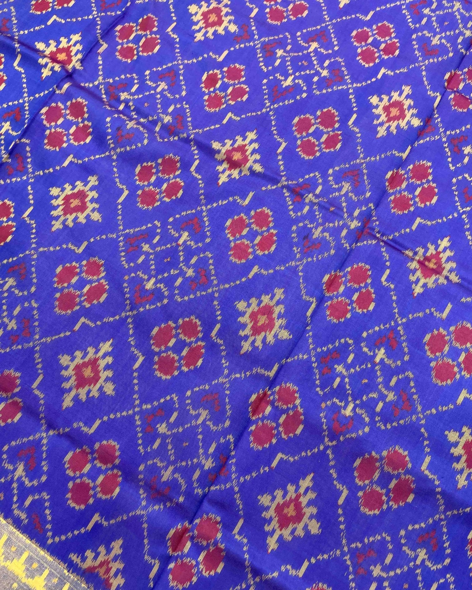 Blue Panchanda Designer Patola Saree - SindhoiPatolaArt