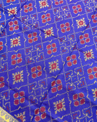 Blue Panchanda Designer Patola Saree - SindhoiPatolaArt