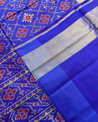 Blue Panchanda Designer Patola Saree - SindhoiPatolaArt