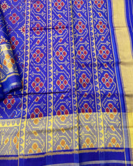 Blue Panchanda Designer Patola Saree - SindhoiPatolaArt