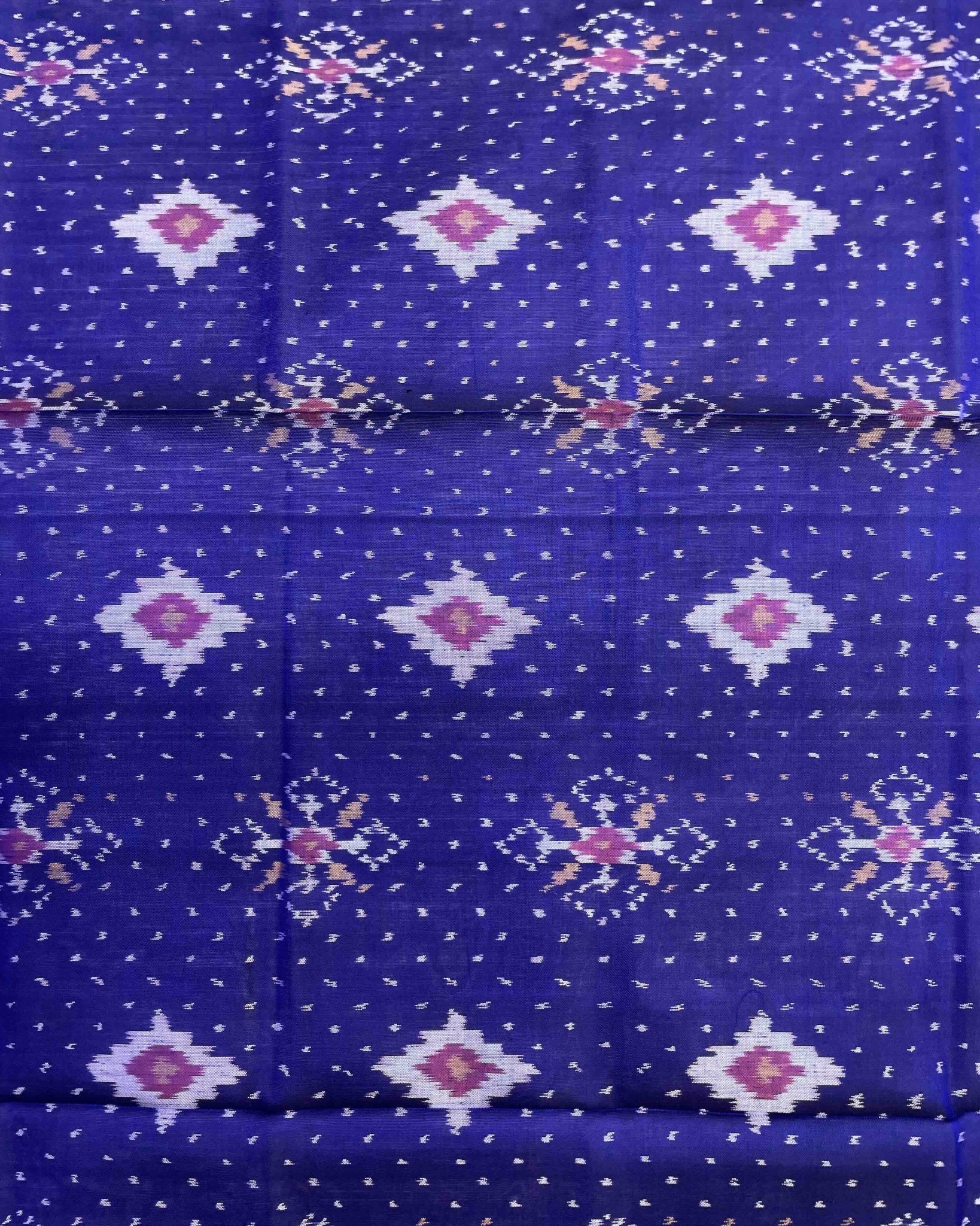 Blue Panchanda Doted Patola Dupatta - SindhoiPatolaArt