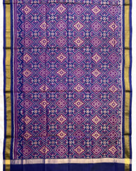 Blue Panchanda Patola Dupatta - SindhoiPatolaArt