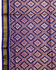 Blue Panchanda Patola Dupatta - SindhoiPatolaArt
