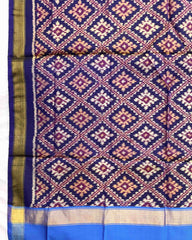 Blue Panchanda Patola Dupatta - SindhoiPatolaArt