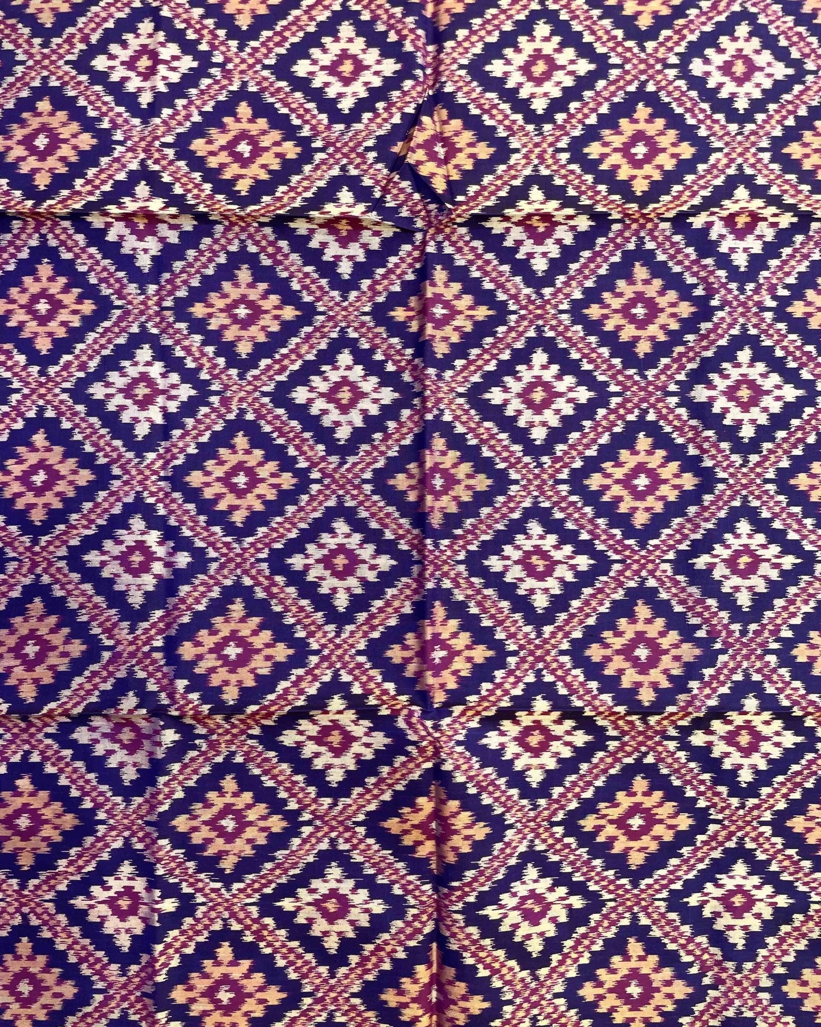 Blue Panchanda Patola Dupatta - SindhoiPatolaArt