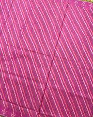 Blue & Pink Leheriya Patola Saree - SindhoiPatolaArt