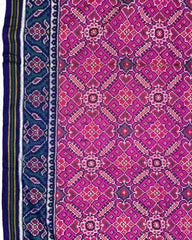 Blue & Pink Manekchowk Designer Patola Saree - SindhoiPatolaArt