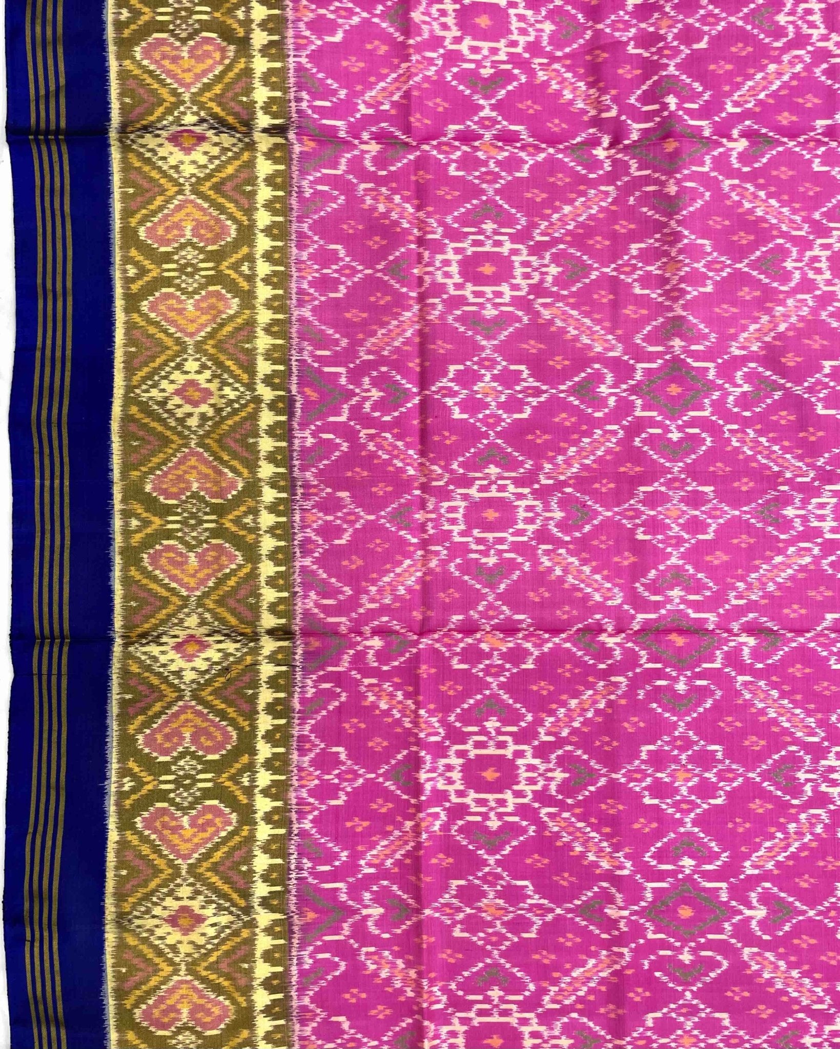 Blue & Pink Manekchowk Patola Saree - SindhoiPatolaArt
