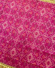 Blue & Pink Navratan Patola Saree - SindhoiPatolaArt