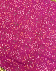 Blue & Pink Navratan Patola Saree - SindhoiPatolaArt