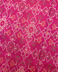 Blue & Pink Navratan Patola Saree - SindhoiPatolaArt