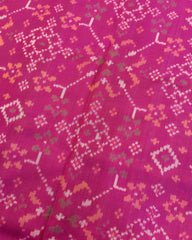 Blue & Pink Navratan Patola Saree - SindhoiPatolaArt