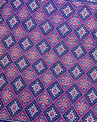 Blue & Pink Panchanda Patola Saree - SindhoiPatolaArt