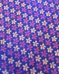 Blue & Purle Fancy Flower With Swan Pallu Patola Saree - SindhoiPatolaArt