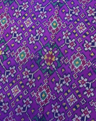 Blue & Purple Navratan Patola Saree - SindhoiPatolaArt