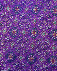 Blue & Purple Navratan Patola Saree - SindhoiPatolaArt