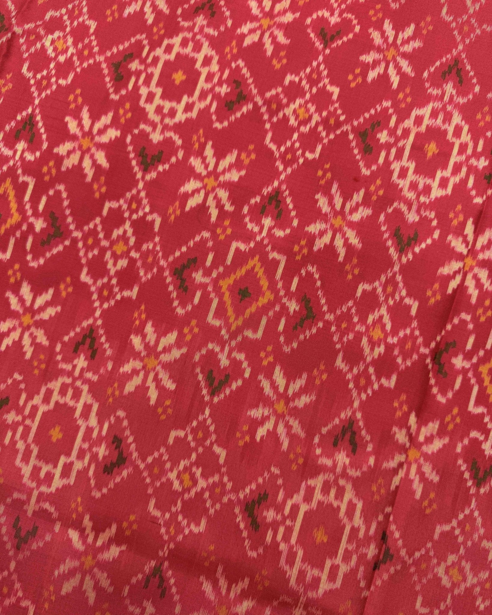 Blue & Red Navratan Manekchowk Mix Patola Saree - SindhoiPatolaArt