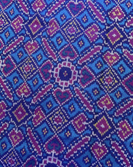 Blue & Sky Blue Manekchowk Patola Saree - SindhoiPatolaArt