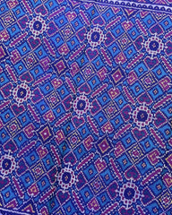 Blue & Sky Blue Manekchowk Patola Saree - SindhoiPatolaArt