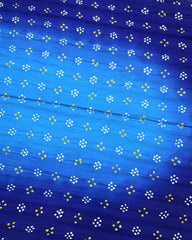 Blue & Sky Blue Shaded Gajji Silk Bandhani Saree - SindhoiPatolaArt