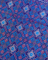 Blue & Sky Manekchowk Patola Saree - SindhoiPatolaArt