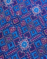 Blue & Sky Manekchowk Patola Saree - SindhoiPatolaArt
