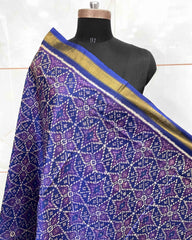 Blue Solsitara Design Patola Dupatta - SindhoiPatolaArt