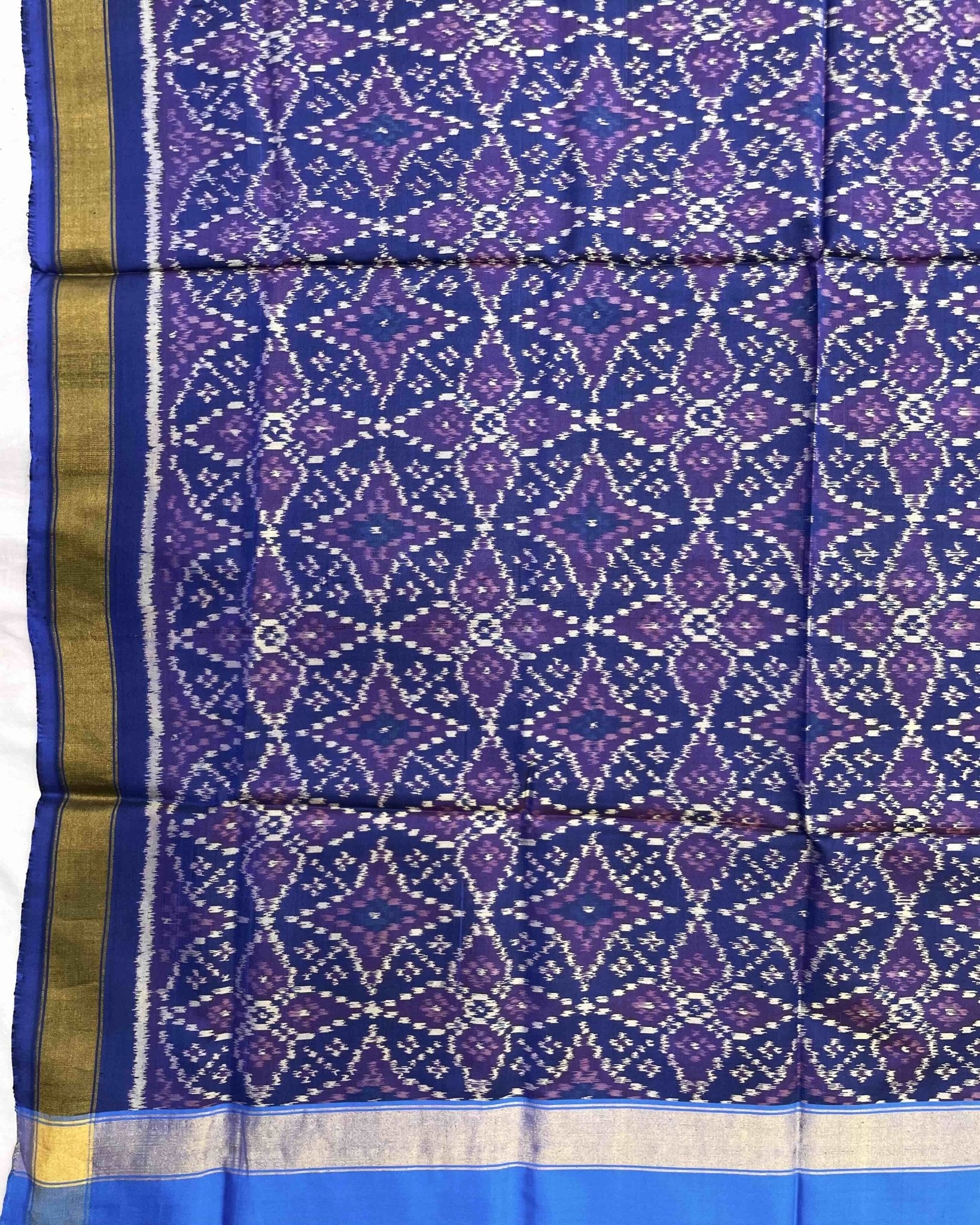 Blue Solsitara Design Patola Dupatta - SindhoiPatolaArt