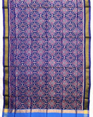 Blue Solsitara Design Patola Dupatta - SindhoiPatolaArt
