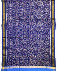 Blue Solsitara Design Patola Dupatta - SindhoiPatolaArt