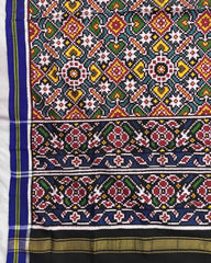 Blue & Turquoise Manekchowk Patola Dupatta - SindhoiPatolaArt