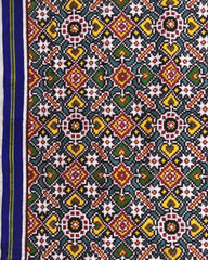 Blue & Turquoise Manekchowk Patola Dupatta - SindhoiPatolaArt