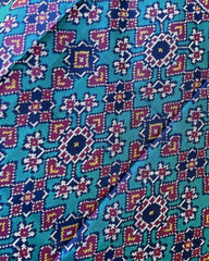 Blue & Turquoise Navratan Designer Patola Dupatta - SindhoiPatolaArt