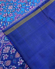 Blue & Turquoise Navratan Patola Saree - SindhoiPatolaArt