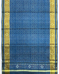 Blue Turquoise Shaded Booty Patola Dupatta - SindhoiPatolaArt