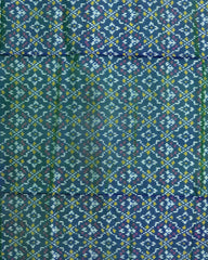 Blue Turquoise Shaded Buttonful Patola Dupatta - SindhoiPatolaArt