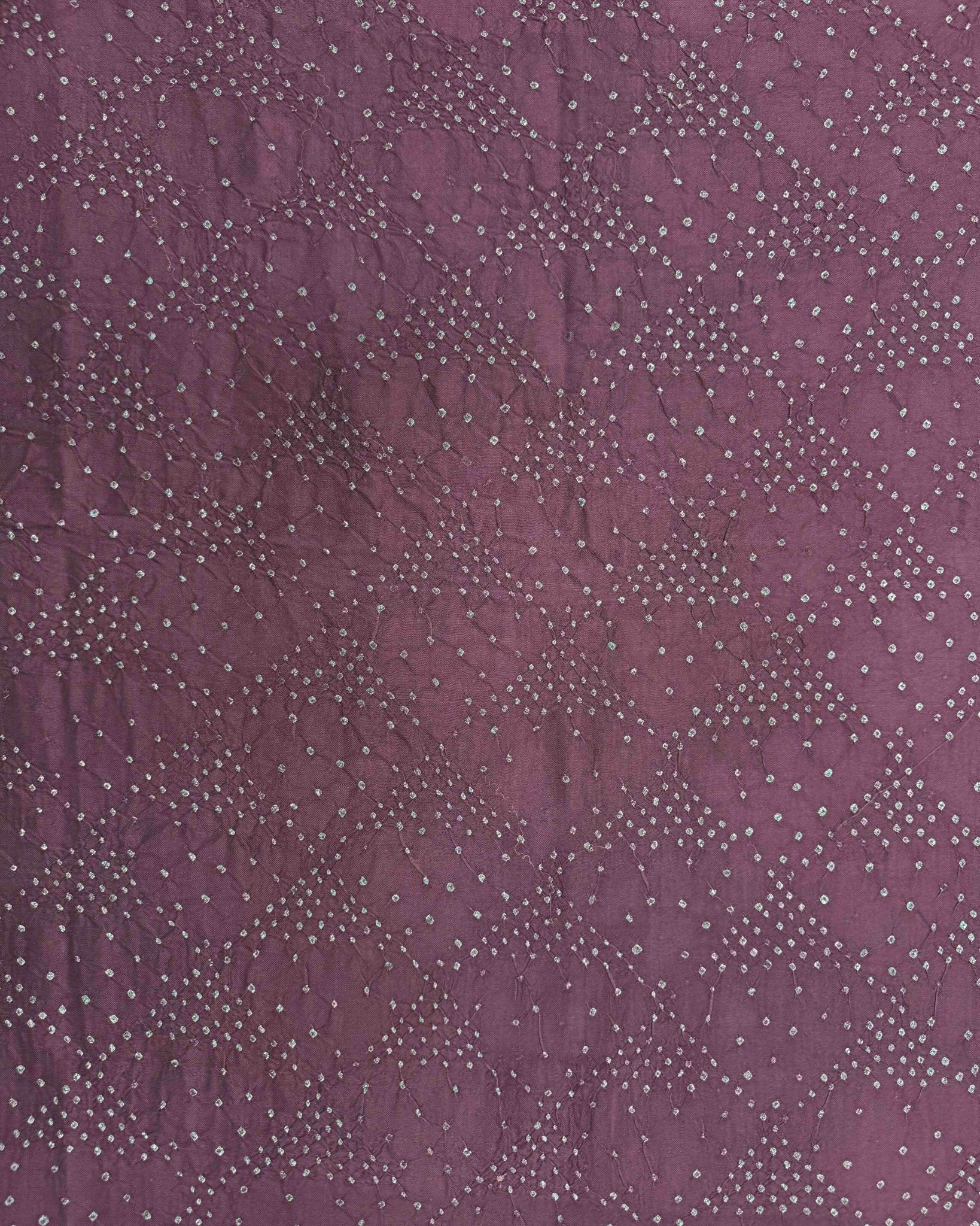 Blue & Wine Bandhani Patola Dupatta - SindhoiPatolaArt