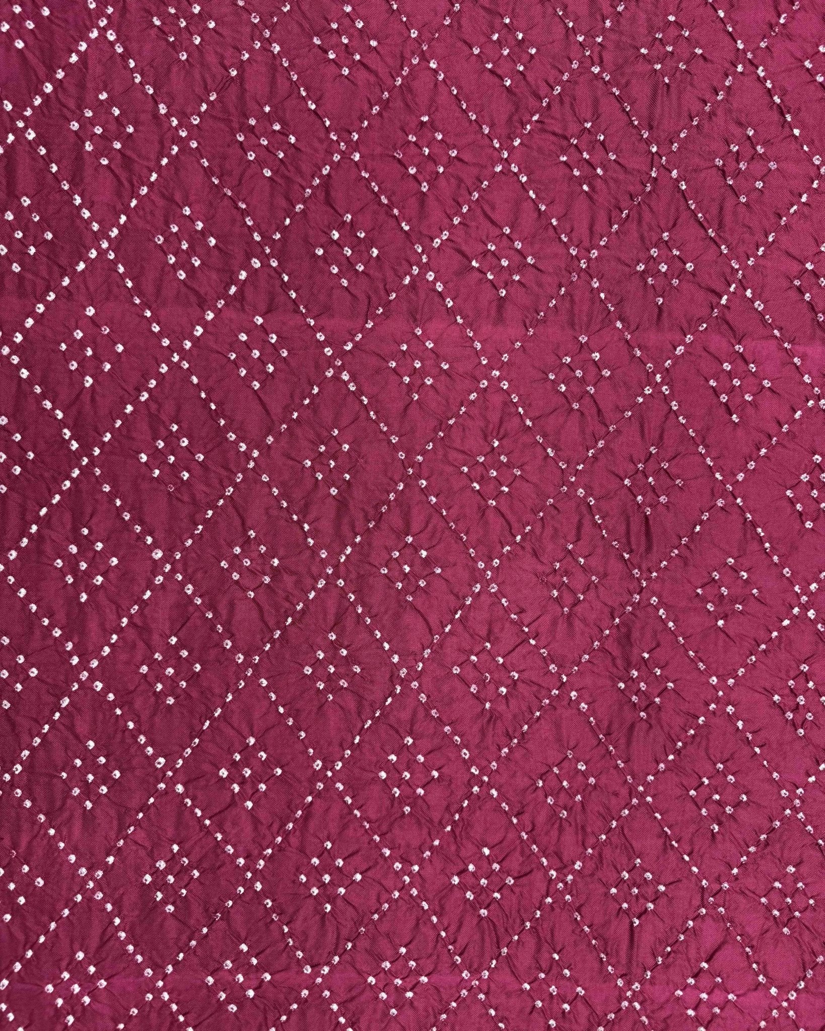 Blue & Wine Bandhani Patola Dupatta - SindhoiPatolaArt