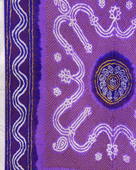 Bluish Purple & Light Purple Gajji Silk Bandhani Dupatta - SindhoiPatolaArt