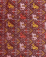 Brown Narikunj Patola Dupatta - SindhoiPatolaArt