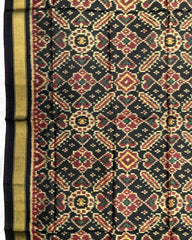 Coffee Brown Manekchowk Patola Dupatta - SindhoiPatolaArt