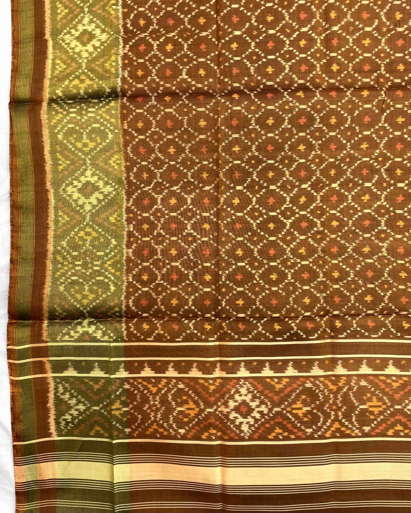 Copper Booty Design Patola Dupatta - SindhoiPatolaArt