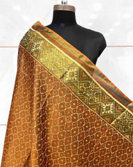 Copper Booty Design Patola Dupatta - SindhoiPatolaArt