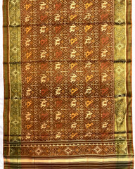 Copper Narikunj Patola Dupatta - SindhoiPatolaArt