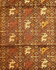 Copper Narikunj Patola Dupatta - SindhoiPatolaArt